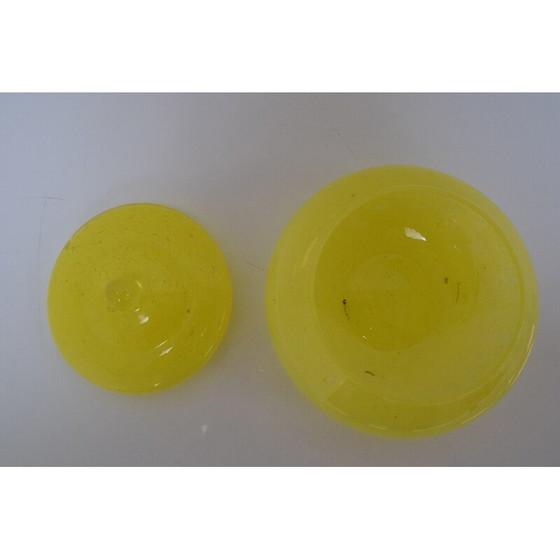 Image 1 of Glazen pot uit Mid Century van Novy Bor, Tsjecho-Slowakije 1960