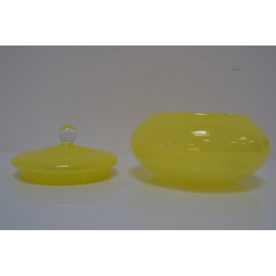 Image 1 of Glazen pot uit Mid Century van Novy Bor, Tsjecho-Slowakije 1960