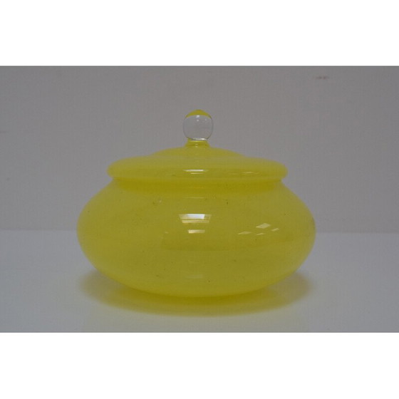 Image 1 of Glazen pot uit Mid Century van Novy Bor, Tsjecho-Slowakije 1960