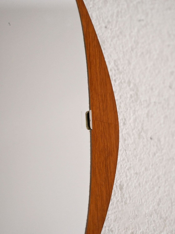 Image 1 of Vintage Scandinavische Teak Spiegel - 1950S Compact Ontwerp