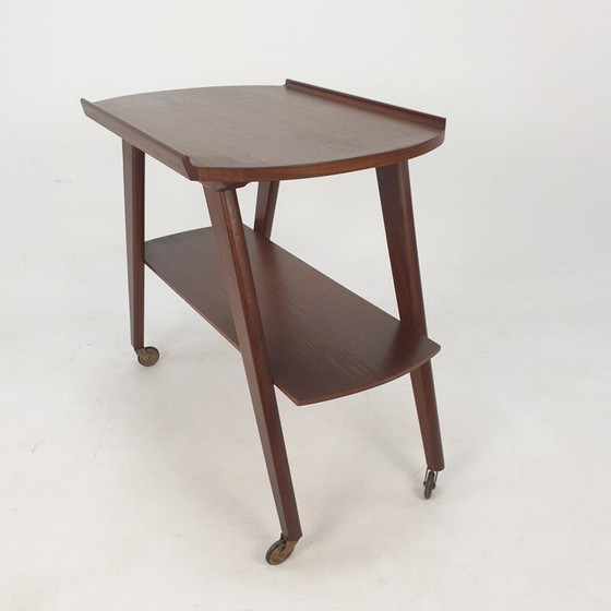 Image 1 of Vintage teakhouten bolderkar, Denemarken 1960