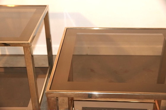 Image 1 of 2x Vintage Hollywood Regency bijzettafel + salontafel