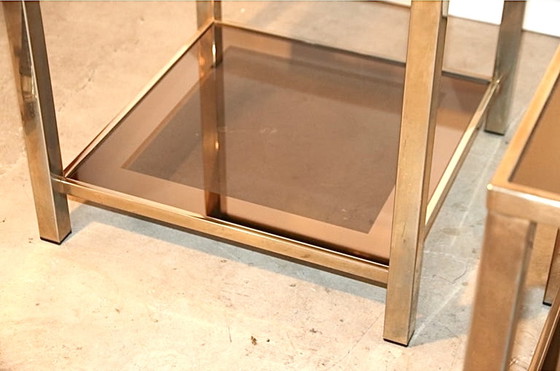 Image 1 of 2x Vintage Hollywood Regency bijzettafel + salontafel