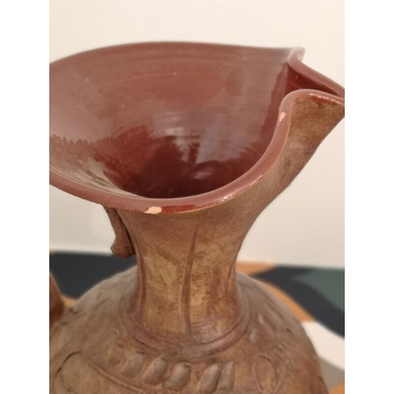 Image 1 of Vintage terracotta kan met geglazuurde binnenkant
