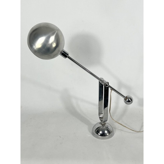 Image 1 of Vintage tafellamp in chroom en aluminium, Italië 1970