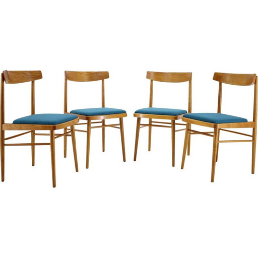 Set van vier vintage eetkamerstoelen Thon, 1970