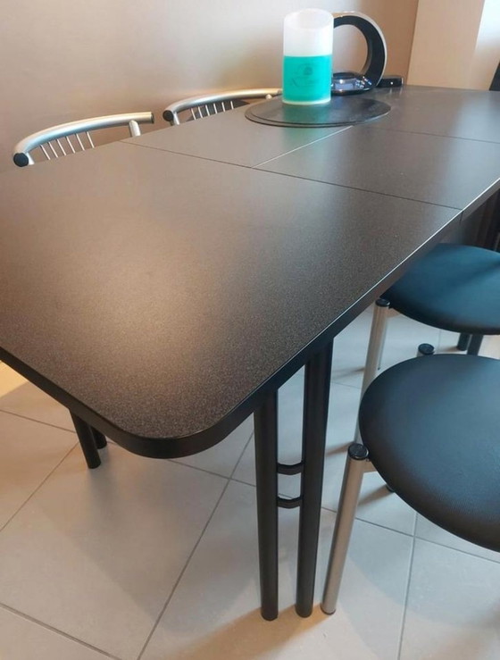 Image 1 of Design Eettafel Calligaris met 4x stoel