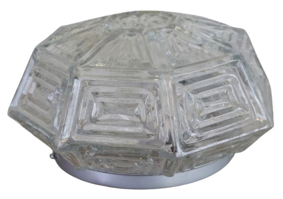 Image 1 of NOS plafonniere plafondlamp hexagon vintage 