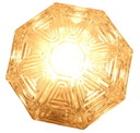 NOS plafonniere plafondlamp hexagon vintage 