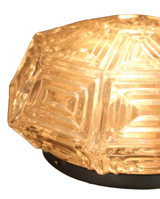 Image 1 of NOS plafonniere plafondlamp hexagon vintage 