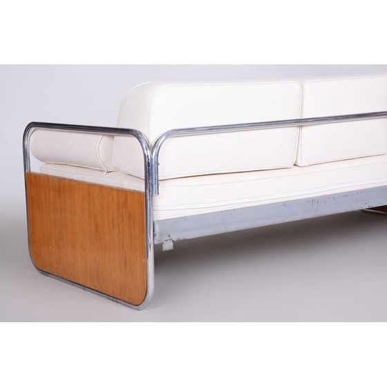 Image 1 of Vintage witte sofa van Gottwald, Tsjechië 1930