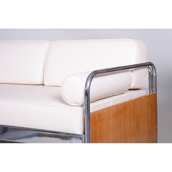 Image 1 of Vintage witte sofa van Gottwald, Tsjechië 1930