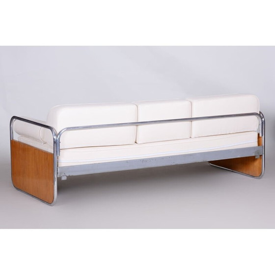 Image 1 of Vintage witte sofa van Gottwald, Tsjechië 1930