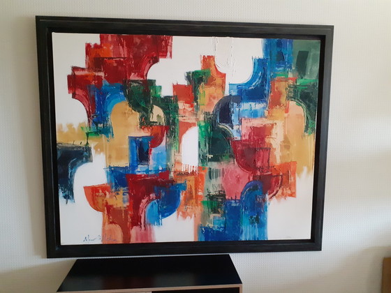 Image 1 of Abstract Schilderij Van Maurits Mihor