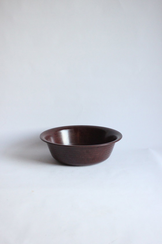 Image 1 of Bruin bakelieten schaaltje van BTKI Gent, België 1930