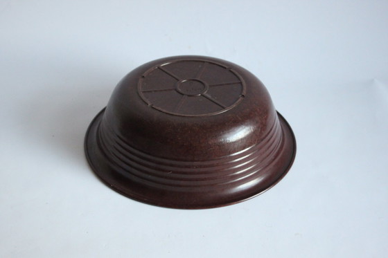 Image 1 of Bruin bakelieten schaaltje van BTKI Gent, België 1930