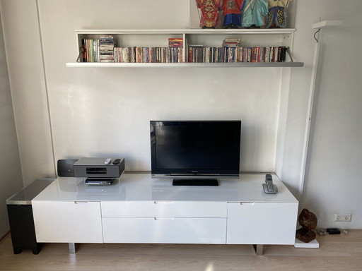 Modern Tv Meubel Met Bijpassende  Horizontale Cd/Dvd Kast