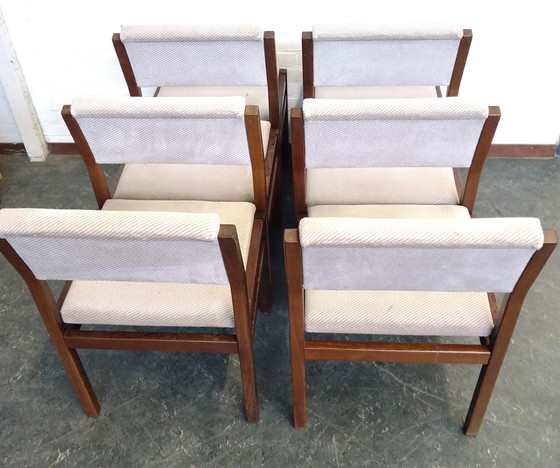 Image 1 of 6X Pastoe Sa07 Eetkamerstoelen