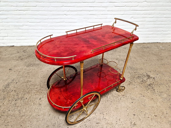 Image 1 of Aldo Tura Barcart Trolley, Italy 1960