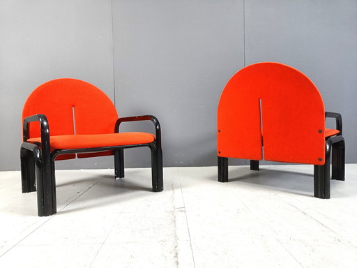 Paar Gae Aulenti '54 L' fauteuils voor Knoll International, 1970S