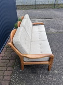 Vintage 3 zits bank teak 