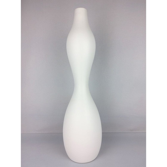 Image 1 of Vintage wit keramieken vaas, 1990