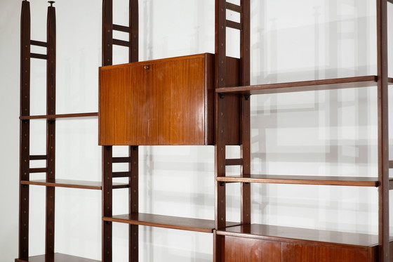 Image 1 of Vintage wandbibliotheek/wandkast in teak