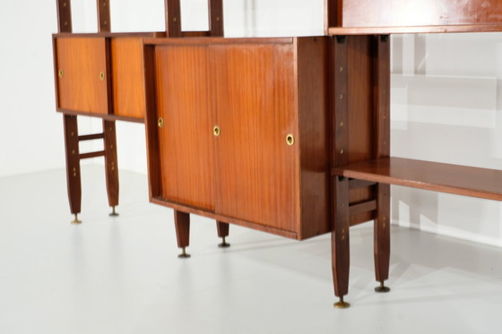 Image 1 of Vintage wandbibliotheek/wandkast in teak