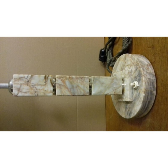 Image 1 of Vintage Art Deco lamp in metaal, steen en glas van Kámen Praha, Tsjecho-Slowakije 1935