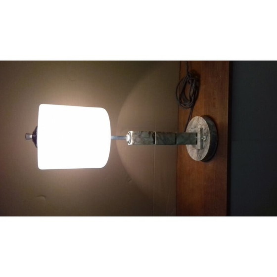 Image 1 of Vintage Art Deco lamp in metaal, steen en glas van Kámen Praha, Tsjecho-Slowakije 1935