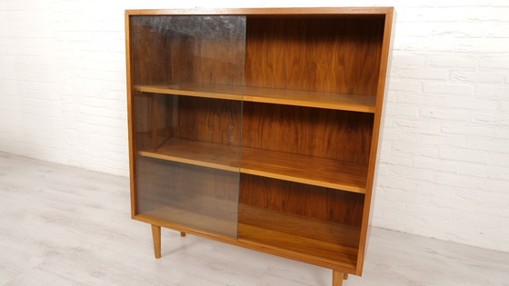 Image 1 of Vintage Boekenkast | Teak | Glazen Deuren | 100 Cm