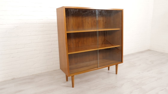 Image 1 of Vintage Boekenkast | Teak | Glazen Deuren | 100 Cm