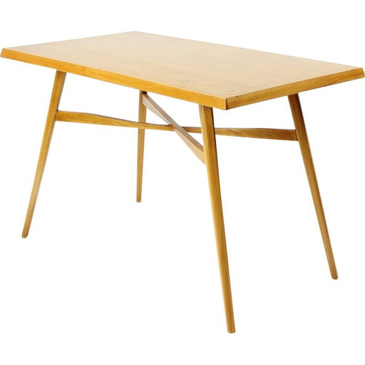 Mid century salontafel in eikenhout, Tsjecho-Slowakije 1960