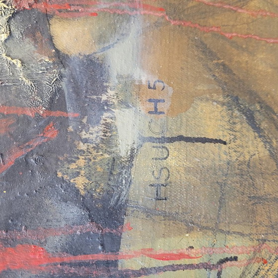 Image 1 of Vintage schilderij "H5" van Andrés Mende, 2017