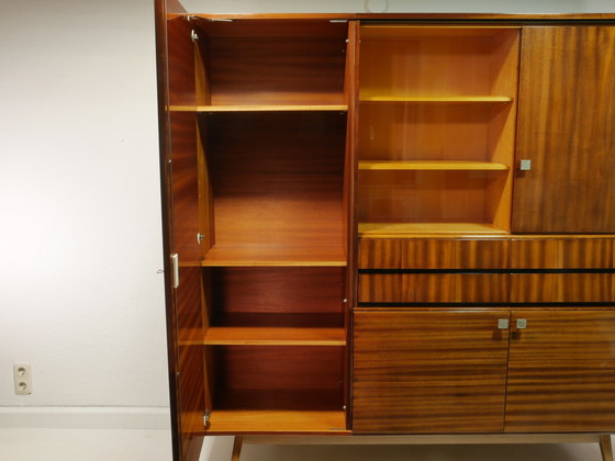 Image 1 of Vintage highboard met barvak, woonkamerkast, jaren 60, Tsjechië