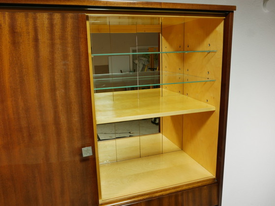 Image 1 of Vintage highboard met barvak, woonkamerkast, jaren 60, Tsjechië