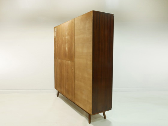 Image 1 of Vintage highboard met barvak, woonkamerkast, jaren 60, Tsjechië