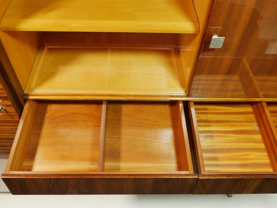 Image 1 of Vintage highboard met barvak, woonkamerkast, jaren 60, Tsjechië