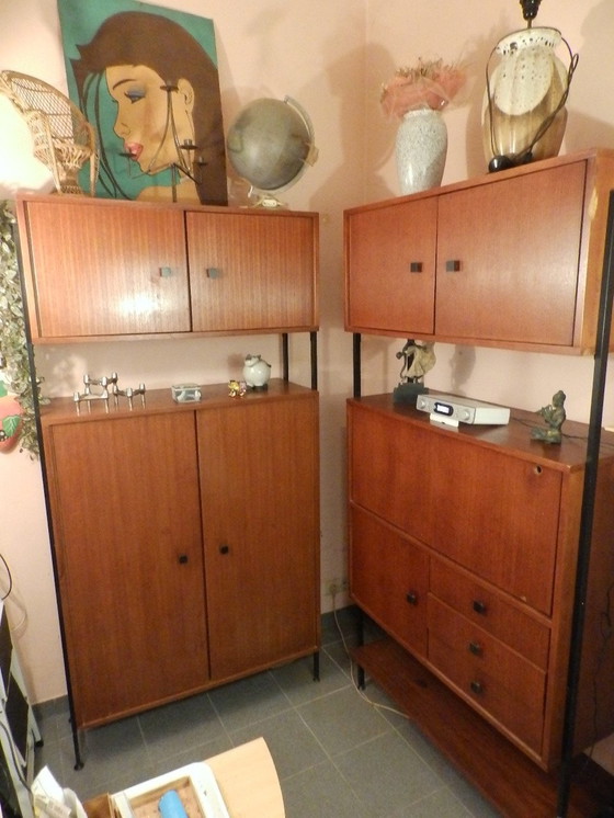 Image 1 of 2x Vintage Modulair Meubilair Mdk Teak