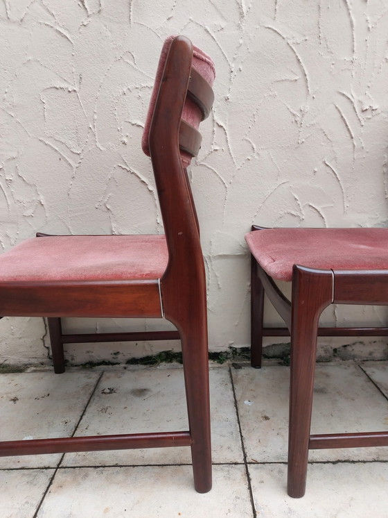 Image 1 of 4 X Mid-Century Rosewood Erik Buch Dining Chairs