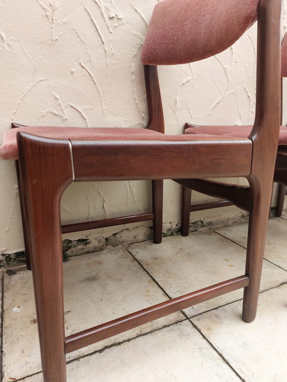 Image 1 of 4 X Mid-Century Rosewood Erik Buch Dining Chairs