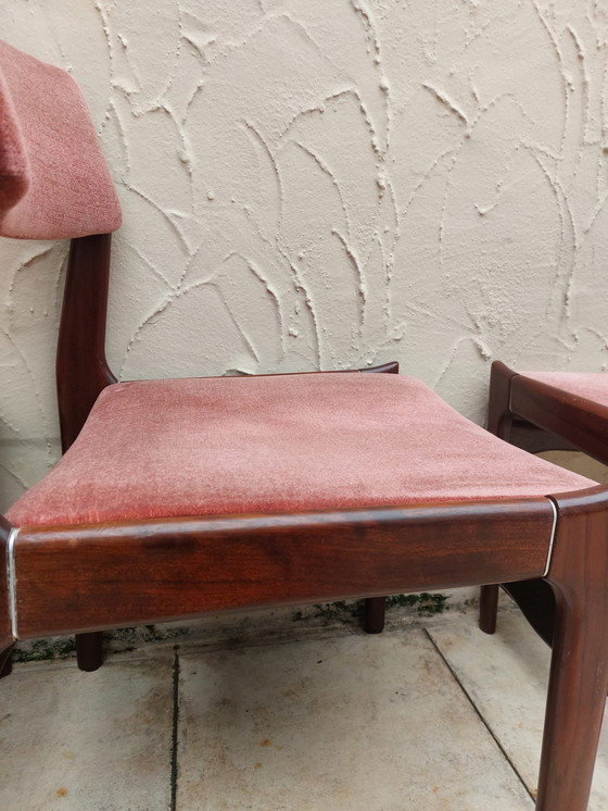 Image 1 of 4 X Mid-Century Rosewood Erik Buch Dining Chairs