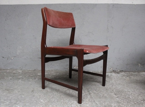 Image 1 of 4 X Mid-Century Rosewood Erik Buch Dining Chairs