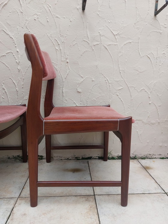 Image 1 of 4 X Mid-Century Rosewood Erik Buch Dining Chairs