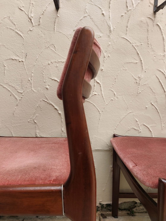 Image 1 of 4 X Mid-Century Rosewood Erik Buch Dining Chairs