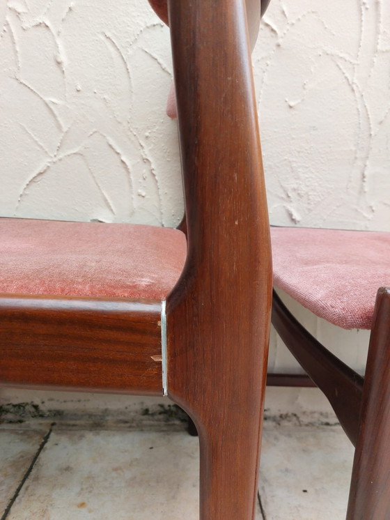 Image 1 of 4 X Mid-Century Rosewood Erik Buch Dining Chairs