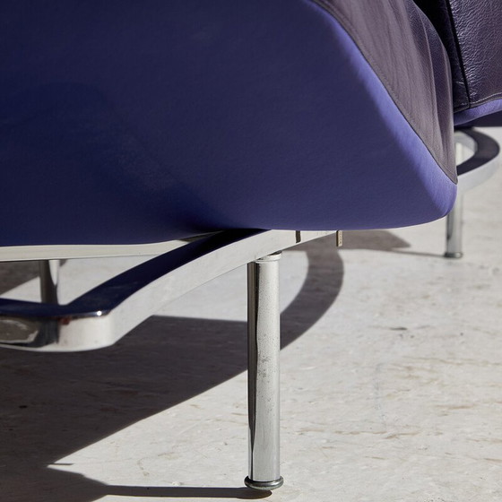 Image 1 of Vintage 3-zitsbank "Flap" van metaal en leer door Francesco Binfaré voor Edra, 2000