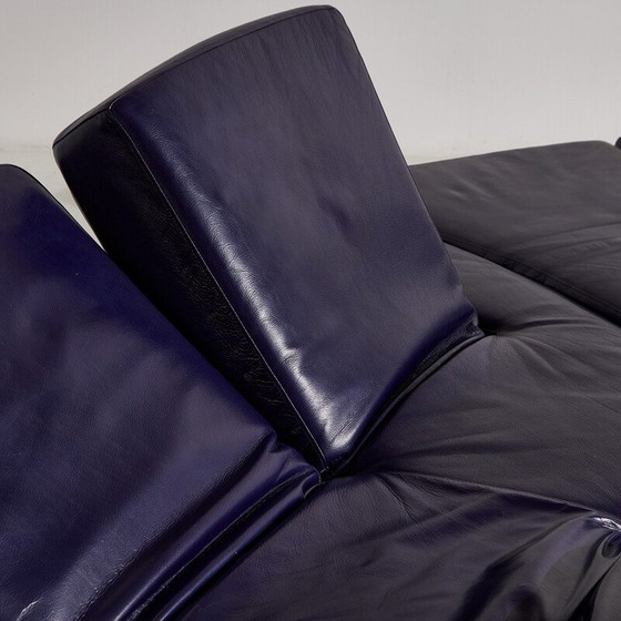 Image 1 of Vintage 3-zitsbank "Flap" van metaal en leer door Francesco Binfaré voor Edra, 2000