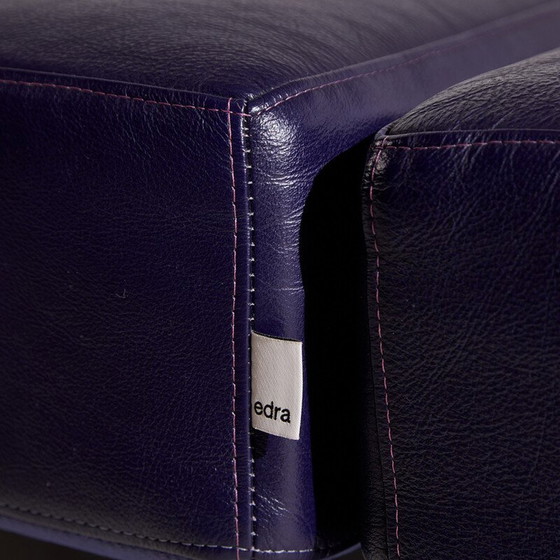 Image 1 of Vintage 3-zitsbank "Flap" van metaal en leer door Francesco Binfaré voor Edra, 2000