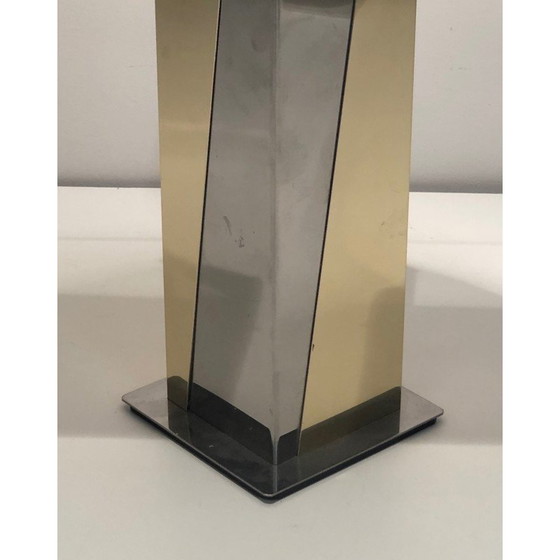 Image 1 of Vintage lamp in chroom en goudmetaal, 1970